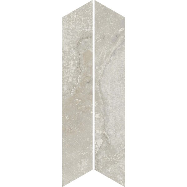 4x21 Majesta Bianco Reale Chevron Matte