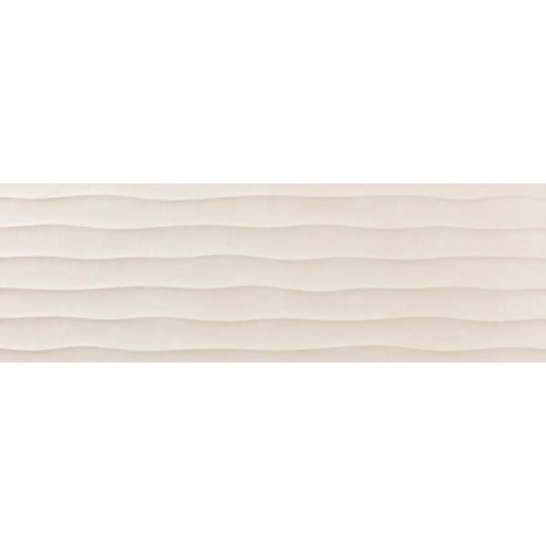 12x36 Pastel Alabaster Wavy Matte