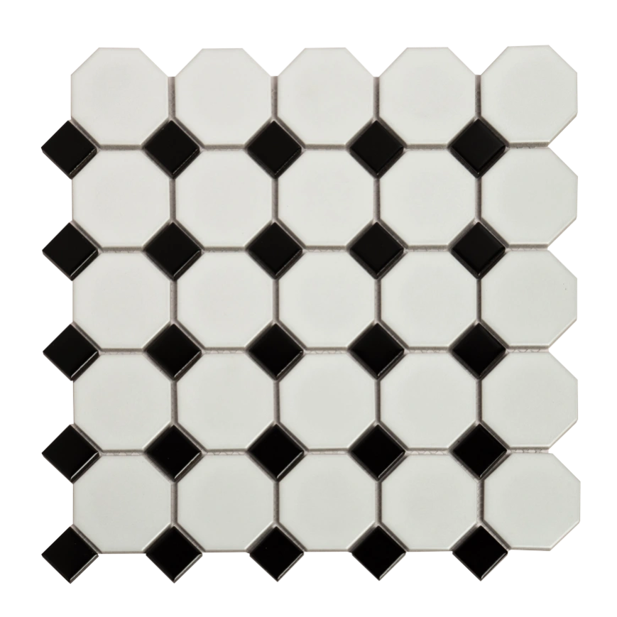 White Octagon with Dot - Image 2
