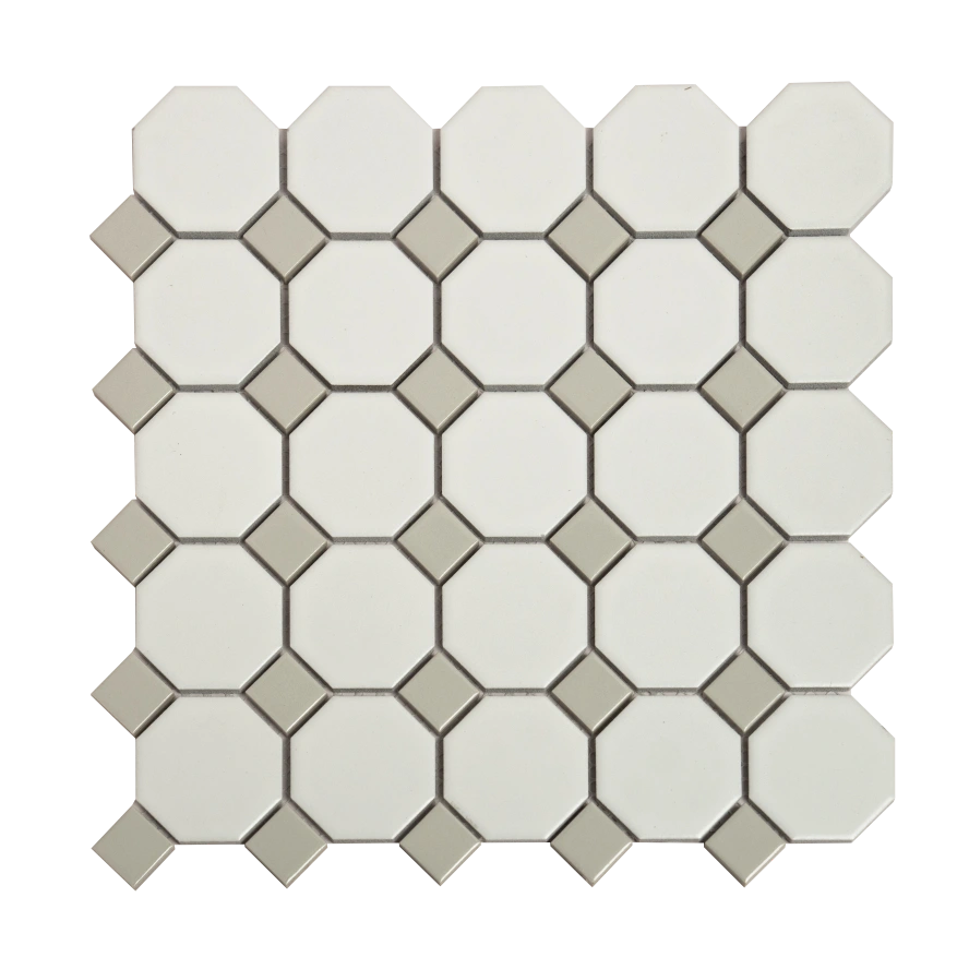 White Octagon with Dot - Image 4