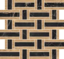 12x12 Marmo Nero Basket Weave
